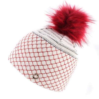 Pălăria tricotată pentru femei Granadilla JG5323, Alb