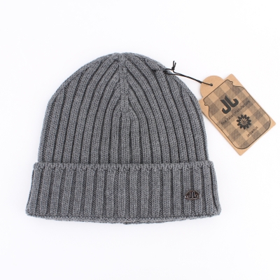 Комплект мъжка плетена шапка и ръкавици JailJam&G  JG5104&5115, Сив