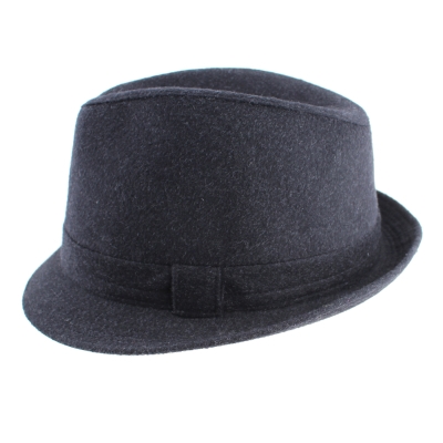 Мъжка зимна шапка Fedora Luigi&Guido Tesi F71, Черен меланж