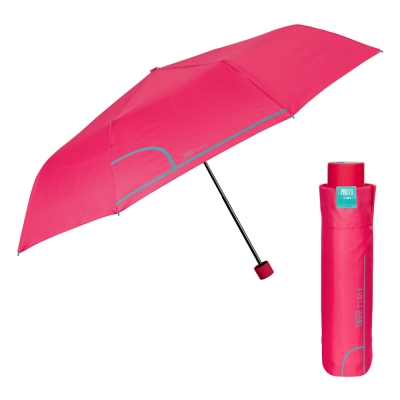 Ladies' manual umbrella Perletti Time 26236, Cyclamen red