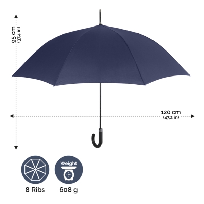 Men's automatic golf umbrella Perletti Technology 21669/728, Dark blue