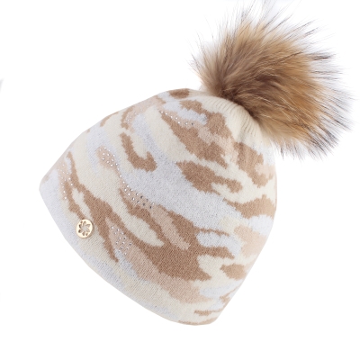 Дамска плетена шапка Granadilla JG5492, Камуфлаж/Сребристо
