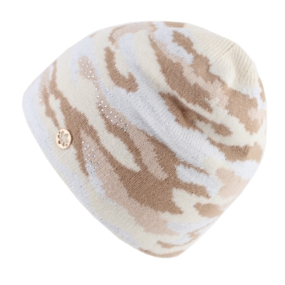 Ladies' knitted hat Granadilla JG5494, Camouflage/Silver