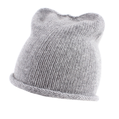 Knitted wool hat Pulcra Lana, Grey