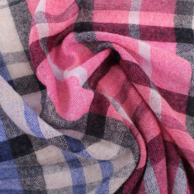 Cashmere scarf Ma.Al.Bi. MAB583 618/7 50x180 cm, Blue/Beige/Pink