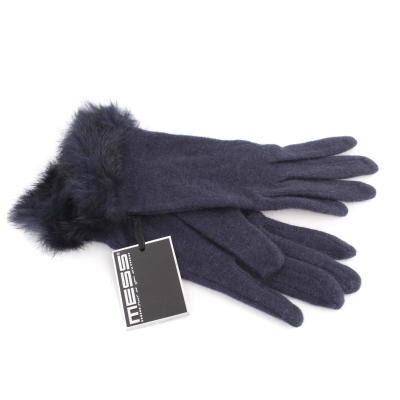 Дамски вълнени ръкавици MESS GL0318, Тъмносин