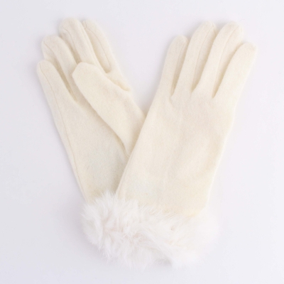 Дамски вълнени ръкавици HatYou GL0318, Екрю