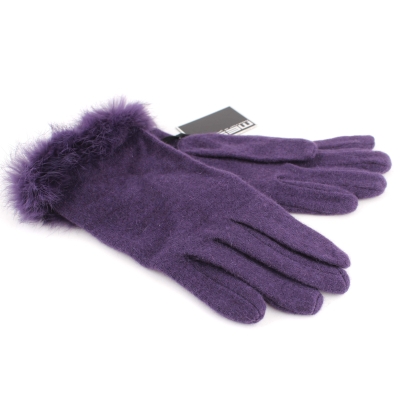 Дамски вълнени ръкавици MESS GL0318, Виолетов
