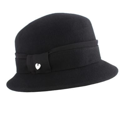 Дамска филцова шапка HatYou CF0308, Черен