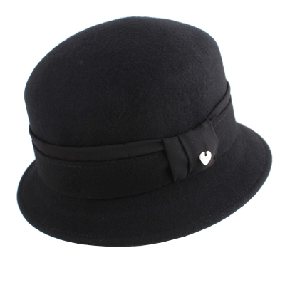 Дамска филцова шапка HatYou CF0308, Черен