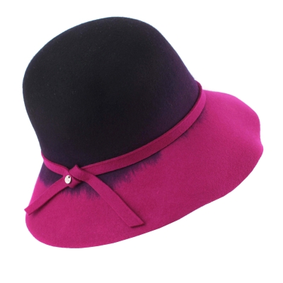 Дамска филцова шапка HatYou CF0285, Цикламен