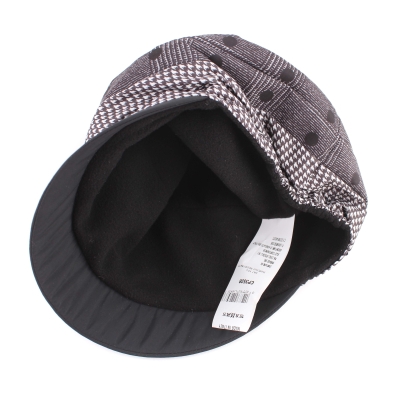 Дамска шапка с козирка HatYou CP3538, Черен/Бял