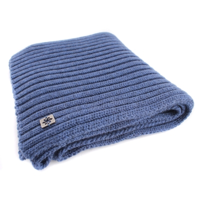 Set of men's wool scarf and hat Granadilla Top Wool Set 2, Blue
