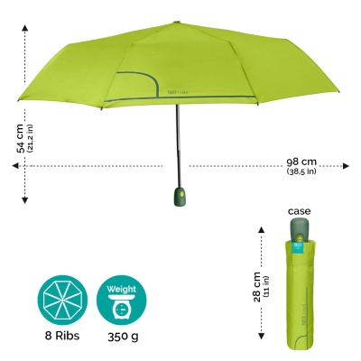 Дамски автоматичен Open-Close чадър Perletti Time 26294, Зелен