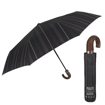 Umbrelă automată pentru bărbați Open-Close Perletti Technology 21710, Gri