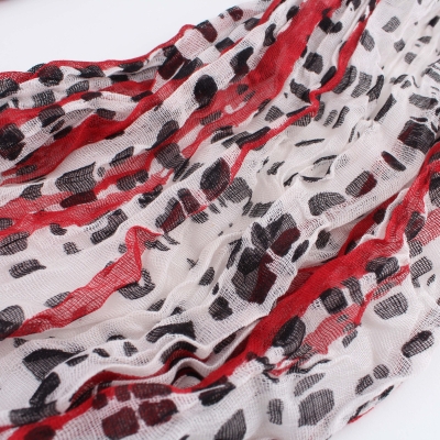 Летен памучен шал HatYou SE0563, 70х180 см, Червен