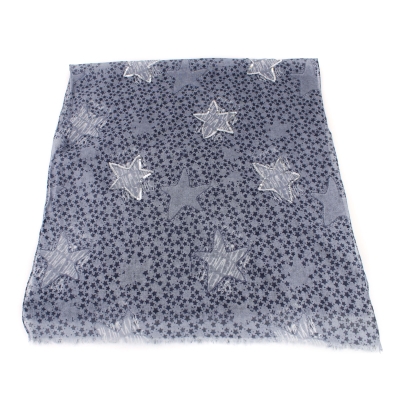 Children's cotton scarf HatYou SE0753, 52x110 cm, Denim/Sequins