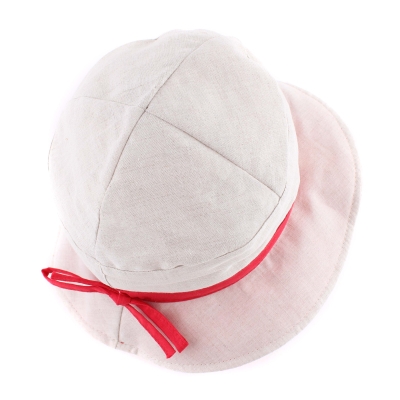 Ladies' hat with linen Granadilla JG6001, Natural/Red