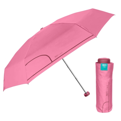 Mini umbrelă neautomată pentru femei Perletti Time 26295, Roz