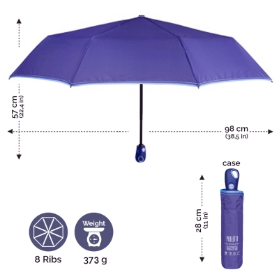 Ladies' automatic Open-Close umbrella Perletti Technology 21742, Purple