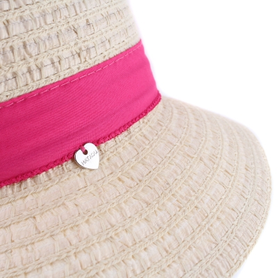 Дамска лятна шапка HatYou CEP0423, Цикламена лента