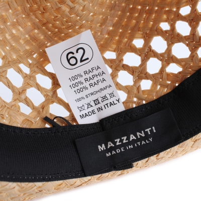 Мъжка лятна шапка от рафия Fratelli Mazzanti FM 7932, Натурален