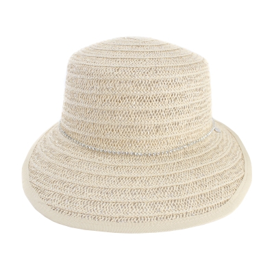 Pălărie de vară de damă HatYou CEP0681, Natural/Argintiu