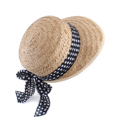 Pălărie de paie de vară pentru femei HatYou CEP0425, Bleumarin/Buline