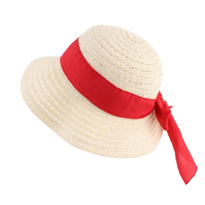 Дамска лятна шапка HatYou CEP0423, Червена лента
