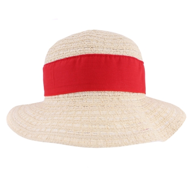 Дамска лятна шапка HatYou CEP0423, Червена лента