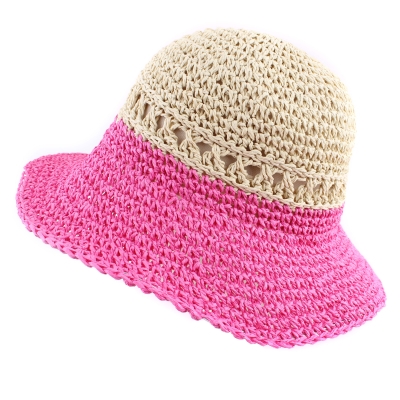 Pălărie de vară de damă HatYou CEP0793, Natural/Cyclamen