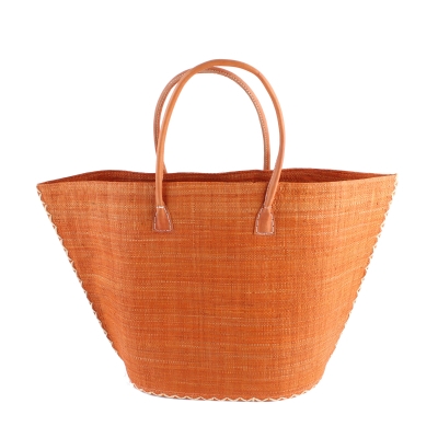 Плажна чанта от рафия Fratelli Mazzanti FM B4370, 60 см, Оранжев