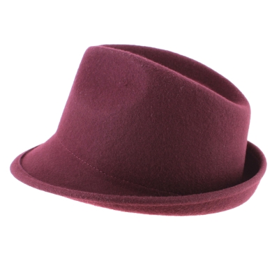 Pălărie de fetru pentru femei HatYou CF0026, Bordeaux