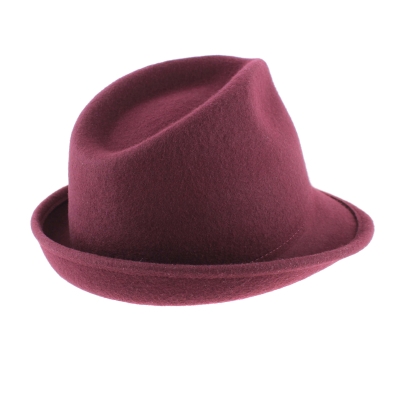 Pălărie de fetru pentru femei HatYou CF0026, Bordeaux
