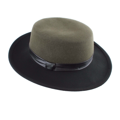 Филцова гондолиерска шапка HatYou CF0255, Черен/Зелен