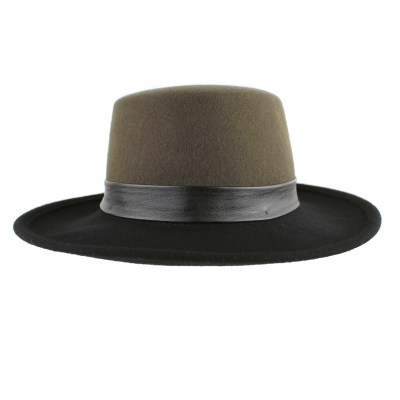Филцова гондолиерска шапка HatYou CF0255, Черен/Зелен