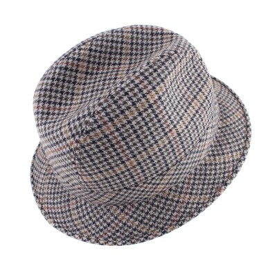 Pălărie din lână pentru bărbați Tesi F35, Pepit Gri