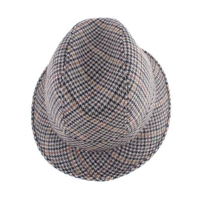 Men's hat made of woolen fabric Tesi F35, Gray Pepit