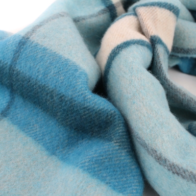 Ladies' wool scarf Pulcra Soldotna, 50x200 cm, Turquoise