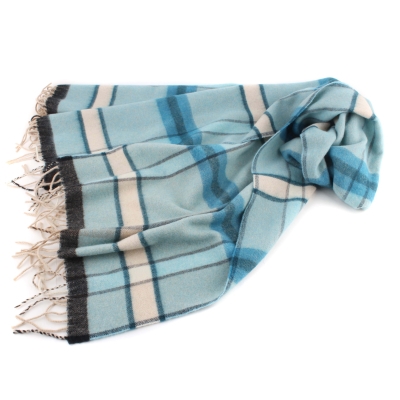 Ladies' wool scarf Pulcra Soldotna, 50x200 cm, Turquoise