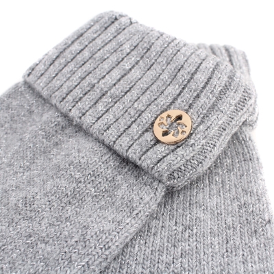 Mănuși lurex tricotate pentru femei Granadilla JG5259,  Gri deschis