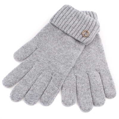 Ladies' Knit Lurex Gloves Granadilla JG5259, Light grey
