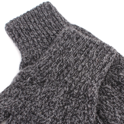 Дамски плетени ръкавици HatYou GL0012, Сиво-черен меланж
