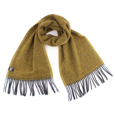 Wool scarf Ma.Al.Bi. MAB844 900A/6, 30x180 cm, Mustard