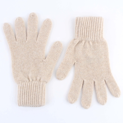 Дамски плетени ръкавици HatYou GL0012, Светлобежов