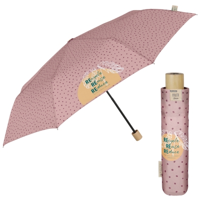 Ladies' manual umbrella Perletti Green 19113, Rose ash