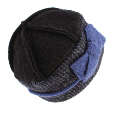 Pălărie de iarnă pentru femei HatYou CP3084, Negru/Albastru