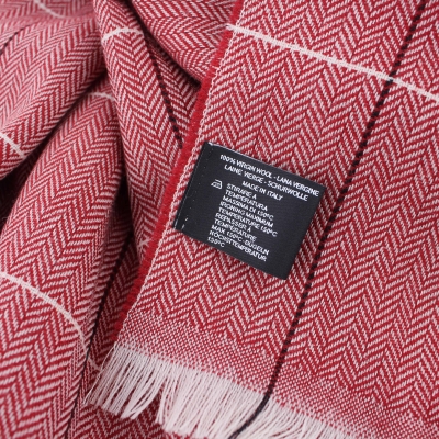 Fine wool scarf Ma.Al.Bi. MAB554 62/6, 50x180 cm, Rеd