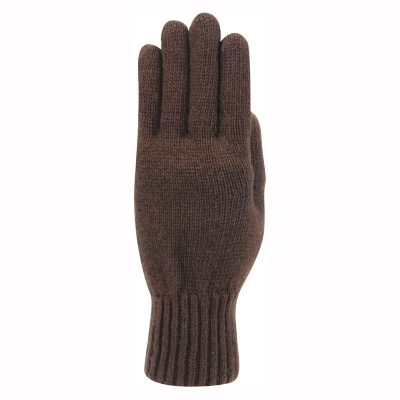 Men's knit gloves with cashmere HatYou GL0443, Dark brown