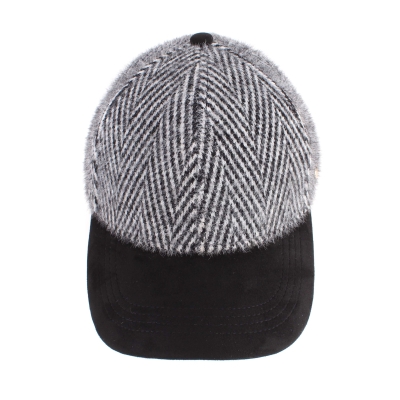 Комплект дамска бейзболна шапка и ръкавици HatYou CP4020&GL1493, Черен/Бял